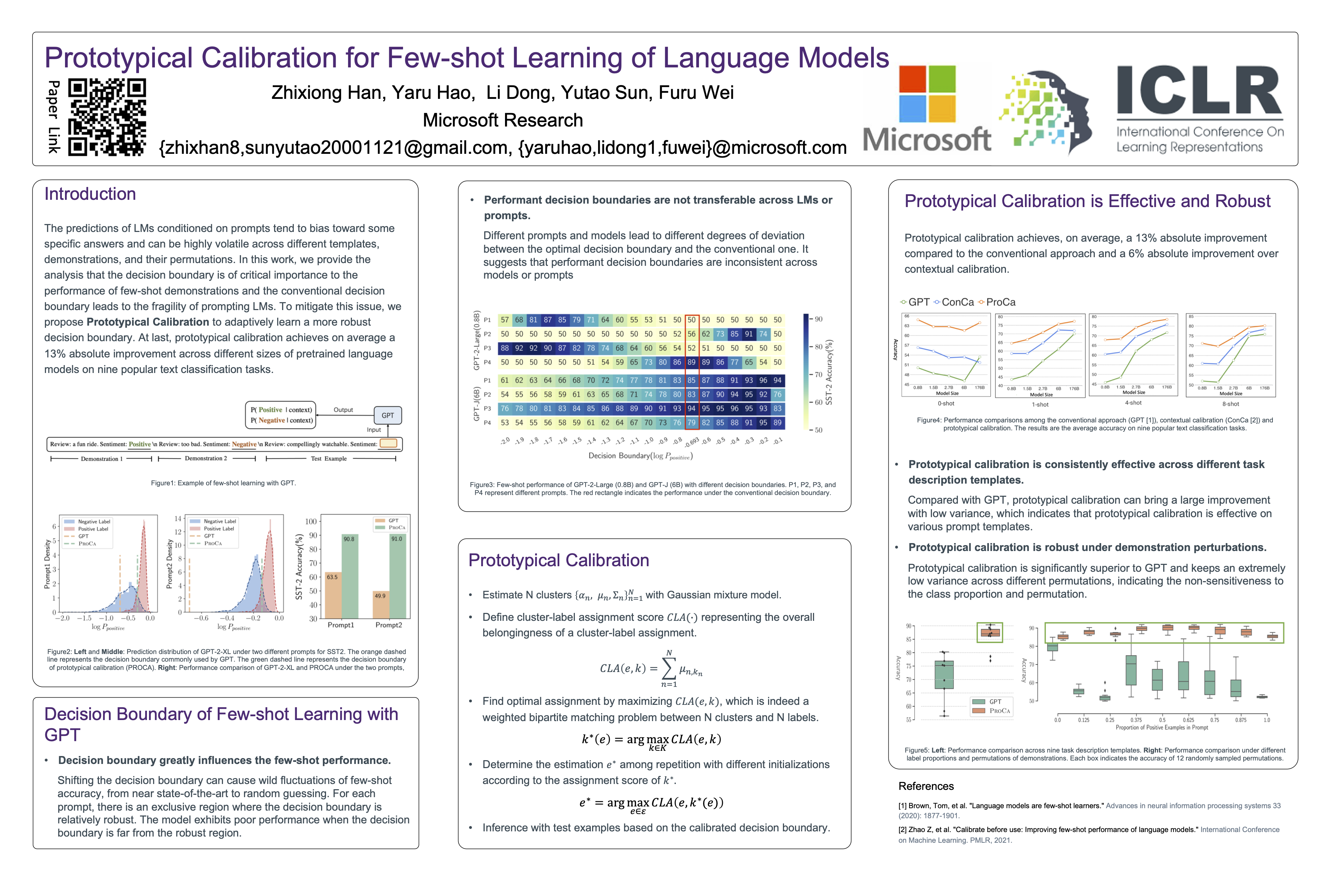 ICLR Poster Prototypical Calibration for Fewshot Learning of Language